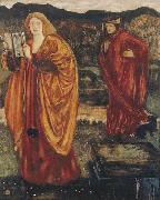Edward Burne-Jones Merlin and Nimue painting